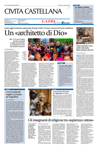 Avvenire - pagina diocesana del 08/01/2023